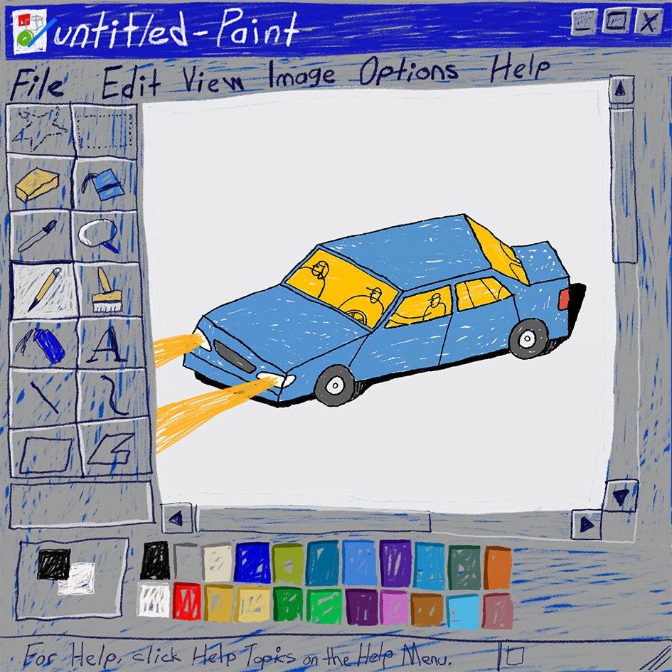 Paint - Windows95 (Fine Art Print-Poster)