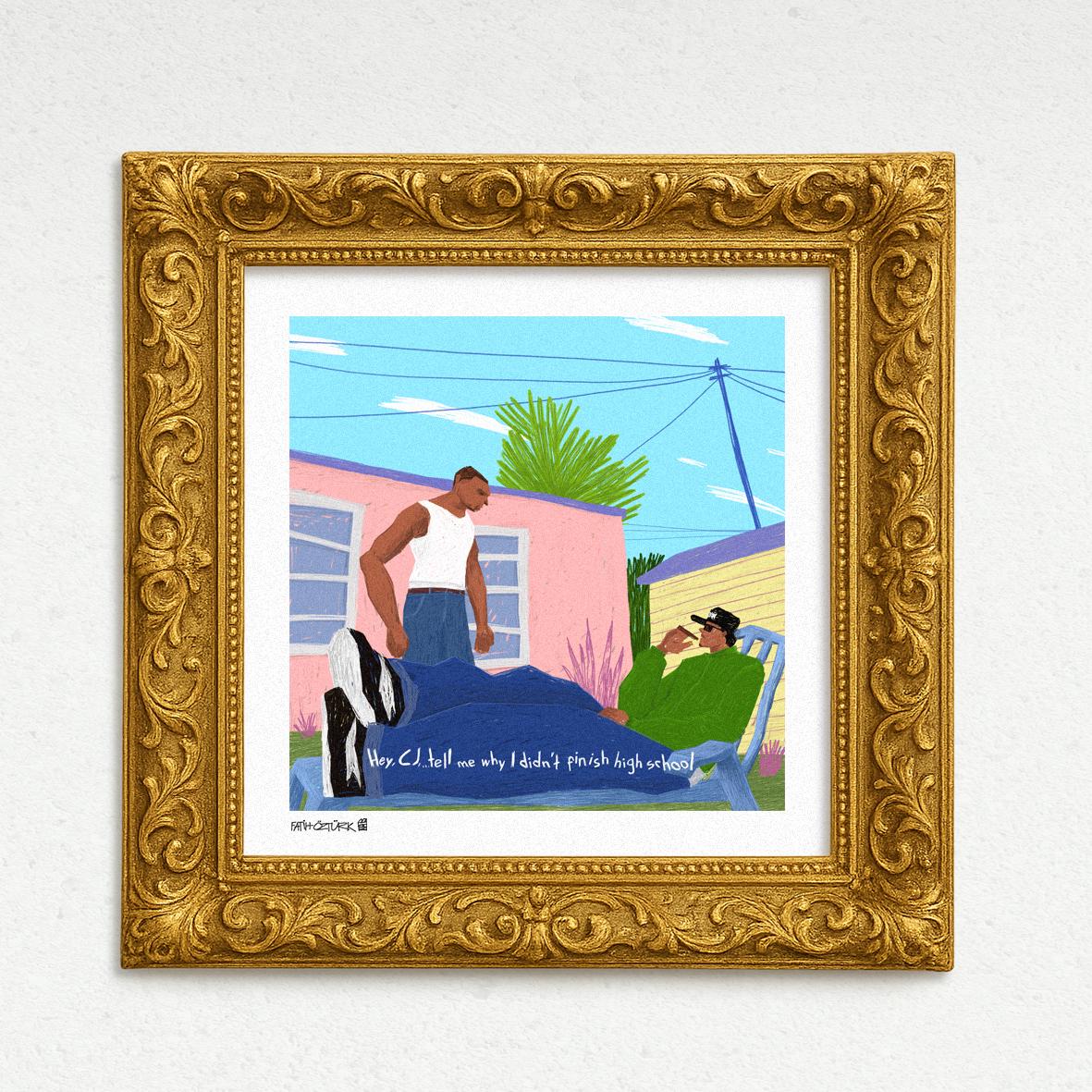 High School (Fine Art Print-Poster)
