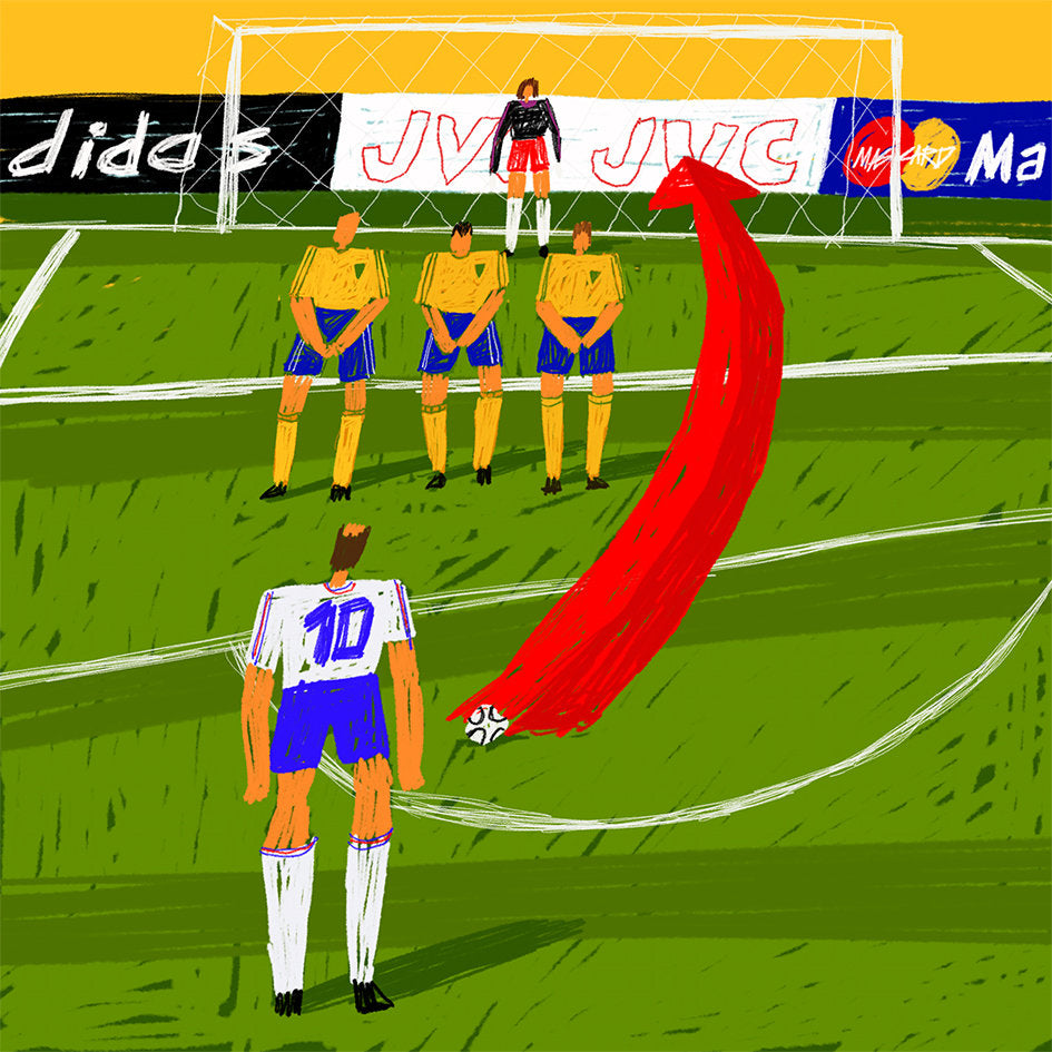 Zidane Fifa99 (Fine Art Print-Poster)