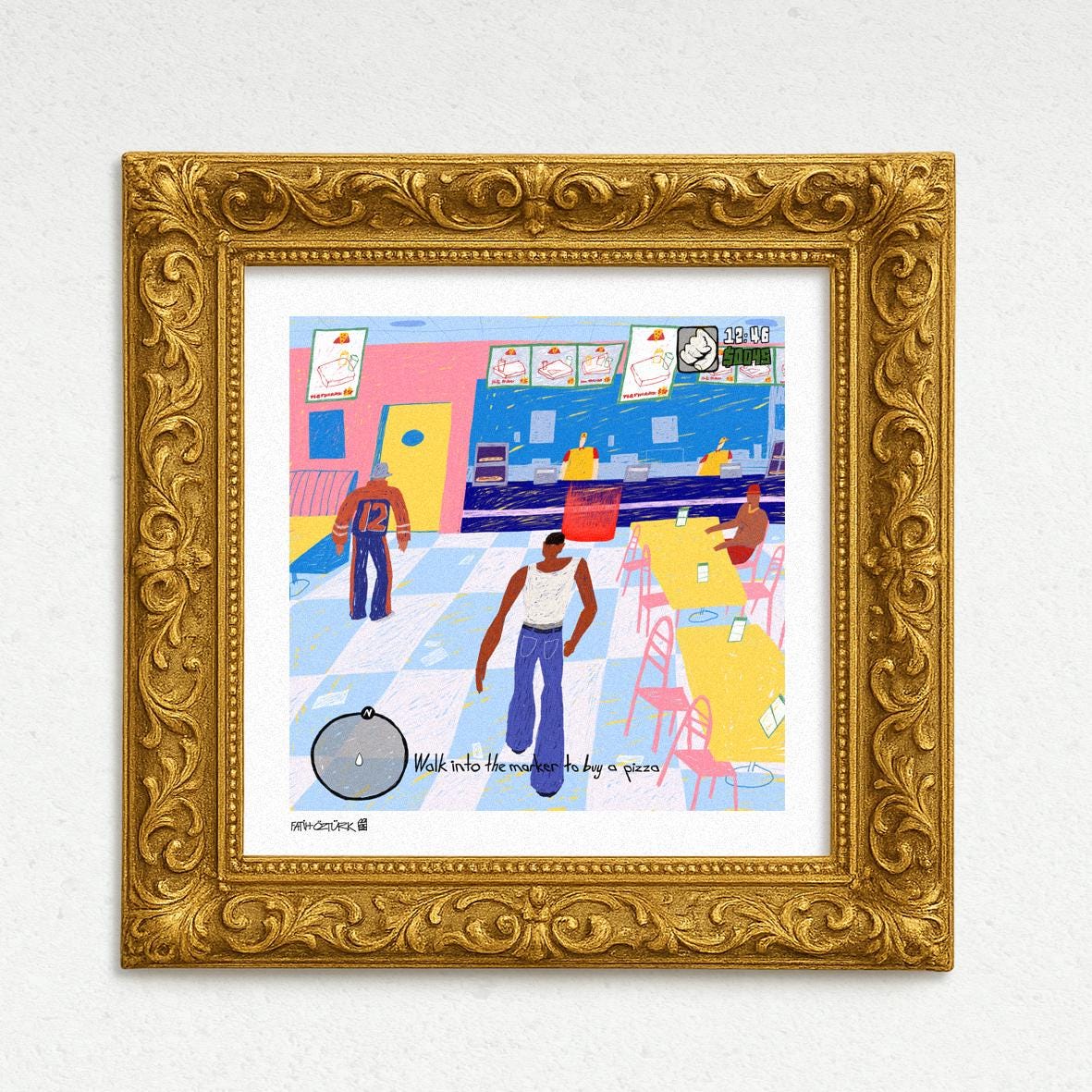 Buy a Pizza (Fine Art Print-Poster)