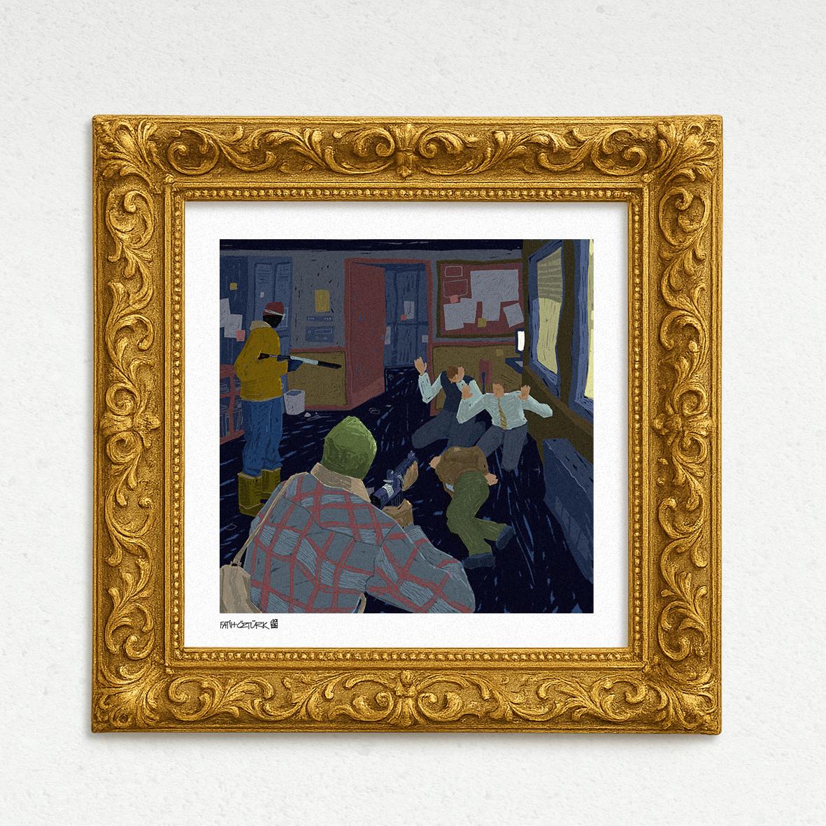 Bank Heist (Fine Art Print-Poster)