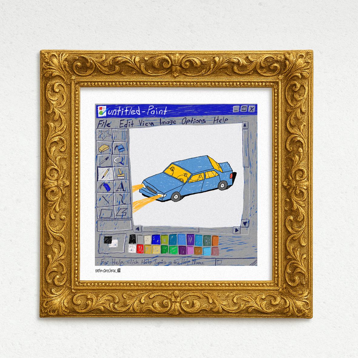 Paint - Windows95 (Fine Art Print-Poster)