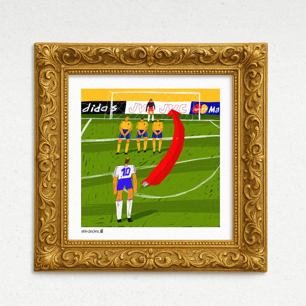 Zidane Fifa99 (Fine Art Print-Poster)